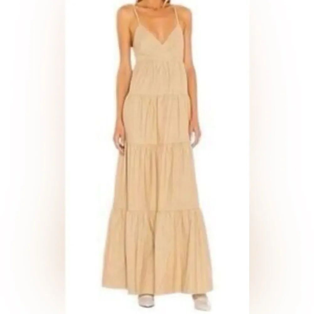 House of Harlow 1960 x REVOLVE Janae Linen Dress Rich Tan Size XS